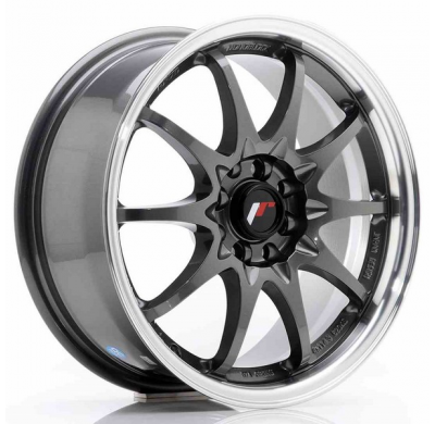 Llanta Jr Wheels Jr5 16x7 Et30 4x100/108 Gun Metal W/Machined Lip Japan Racing