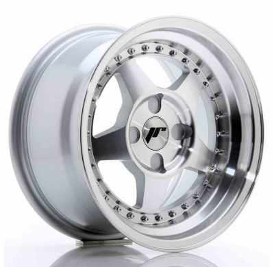 LLANTA JR Wheels JR6 15x8 ET25 4H BLANK Silver Machined Face JAPAN RACING
