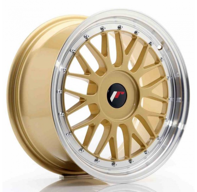 LLANTA JR Wheels JR23 17x8 ET40-45 BLANK Gold w/Machined Lip JAPAN RACING