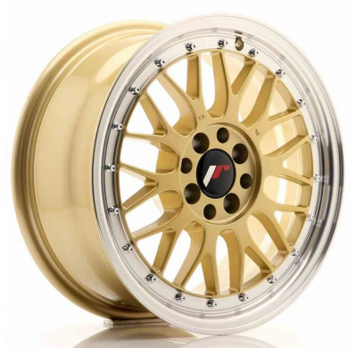 LLANTA JR Wheels JR23 16x7 ET20 4x100/108 Gold w/Machined Lip JAPAN RACING