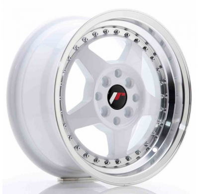LLANTA JR Wheels JR6 15x7 ET25 4x100/108 White w/Machined Lip JAPAN RACING