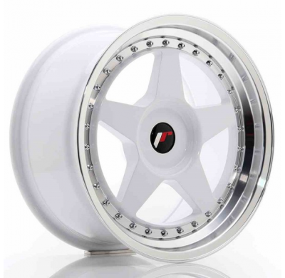 LLANTA JR Wheels JR6 17x9 ET20-35 BLANK White w/Machined Lip JAPAN RACING