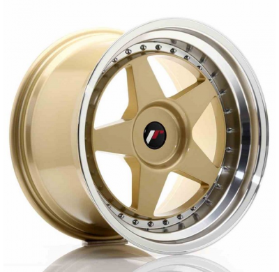LLANTA JR Wheels JR6 18x10,5 ET0-25 BLANK Gold w/Machined Lip JAPAN RACING