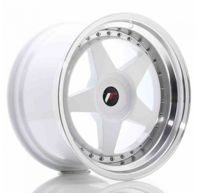 LLANTA JR Wheels JR6 18x10,5 ET0-25 BLANK White w/Machined Lip JAPAN RACING