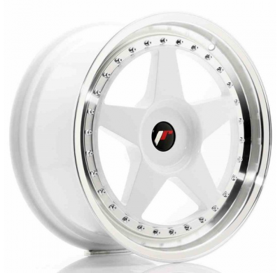 Llanta Jr Wheels Jr6 18x8,5 Et20-40 Blank White W/Machined Lip Japan Racing