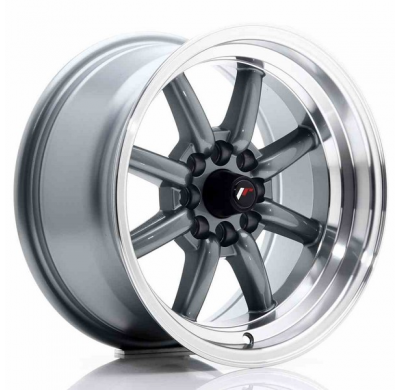 LLANTA JR Wheels JR19 15x8 ET0 4x100/108 Gun Metal JAPAN RACING