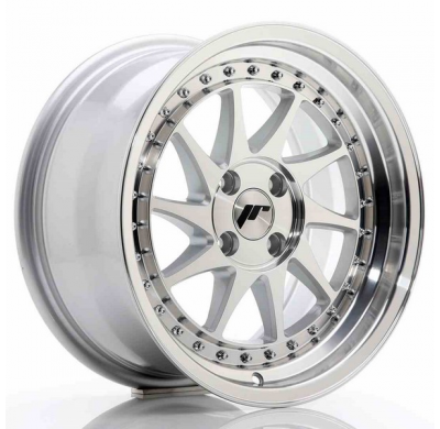 LLANTA JR Wheels JR26 16x8 ET30 4x100 Silver Machined Face JAPAN RACING