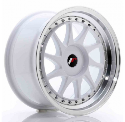 LLANTA JR Wheels JR26 17x9 ET20-35 BLANK White w/Machined Lip JAPAN RACING