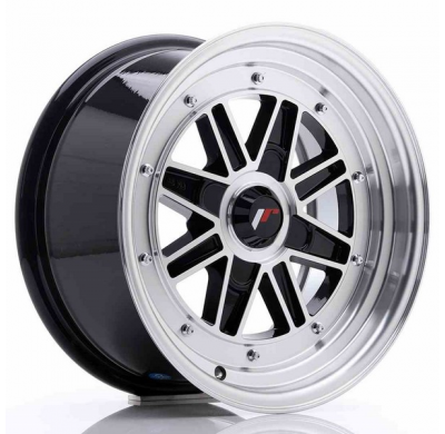 LLANTA JR Wheels JR31 15x7.5 ET20 4H BLANK Gloss Black Machined Face JAPAN RACING