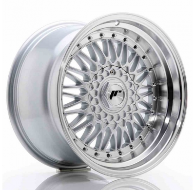 LLANTA JR Wheels JR9 17x10 ET20 5x112/120 Silver w/Machined Lip+Silver Rivets JAPAN RACING