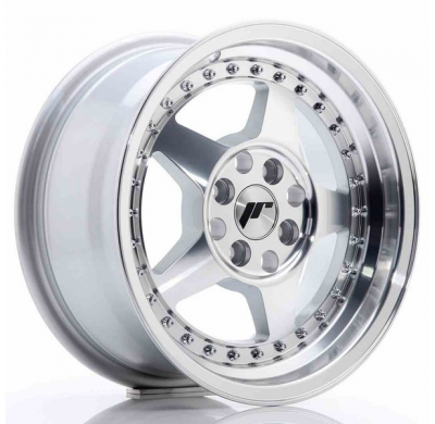 LLANTA JR Wheels JR6 15x7 ET35 4x100 Silver Machined Face JAPAN RACING