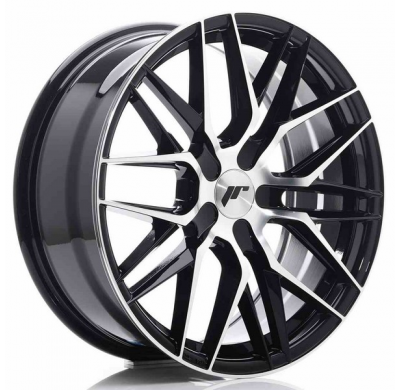 LLANTA JR Wheels JR28 18x7,5 ET20-40 BLANK Gloss Black Machined Face JAPAN RACING