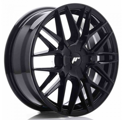 LLANTA JR Wheels JR28 17x7 ET20-45 BLANK Glossy Black JAPAN RACING