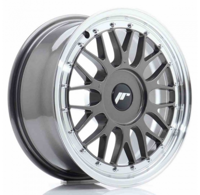 LLANTA JR Wheels JR23 16x7 ET20-45 BLANK Hyper Gray w/Machined Lip JAPAN RACING