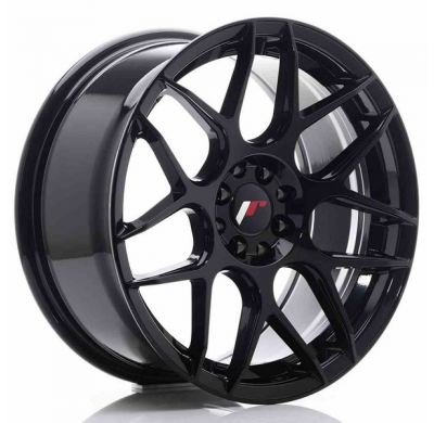 LLANTA JR Wheels JR18 17x8 ET25 4x100/108 Glossy Black JAPAN RACING