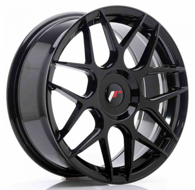 LLANTA JR Wheels JR18 18x7,5 ET25-40 Blank Glossy Black JAPAN RACING