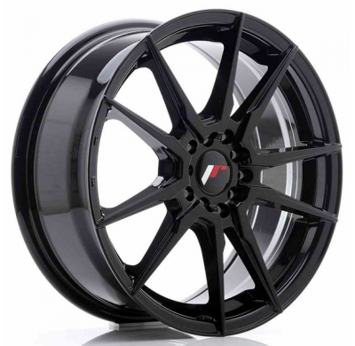 LLANTA JR Wheels JR21 17x7 ET40 5x100/114 Glossy Black JAPAN RACING