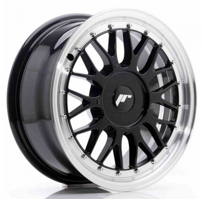 Llanta Jr Wheels Jr23 16x7 Et20-45 Blank Gloss Black W/Machined Lip Japan Racing