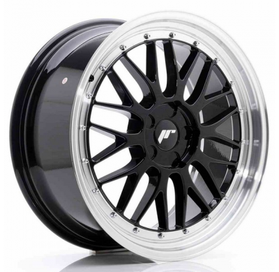 LLANTA JR Wheels JR23 19x8,5 ET20-50 5H BLANK Gloss Black w/Machined Lip JAPAN RACING