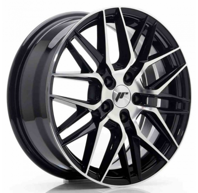 LLANTA JR Wheels JR28 17x7 ET35 5x100 Gloss Black Machined Face JAPAN RACING