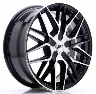 LLANTA JR Wheels JR28 17x7 ET35-45 BLANK Gloss Black Machined Face JAPAN RACING