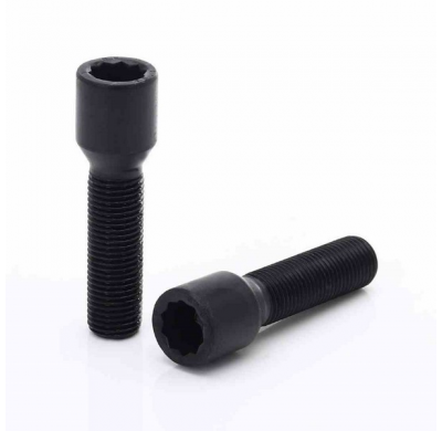 Juego De 10 Tornillos Estrella Negro 38mm 14x1,25 + Llave Japan Racing