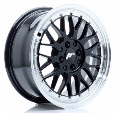 LLANTA JR Wheels JR23 16x7 ET40 4x100/114,3 Gloss Black w/Machined Lip JAPAN RACING