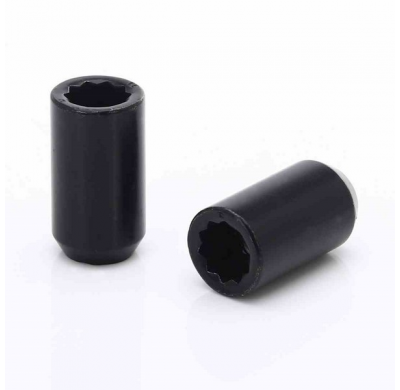 Juego De Tuercas Estrella Negras 1/2 Unf + Llave Japan Racing