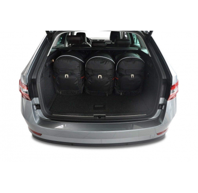 MALETAS ESPECIFICAS PARA SKODA SUPERB KOMBI 2015+ CONJUNTO DE BOLSAS DE COCHE 5 UNIDADES