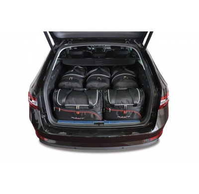 MALETAS ESPECIFICAS PARA SKODA SUPERB KOMBI 2015+ CONJUNTO DE BOLSAS DE COCHE 5 UNIDADES