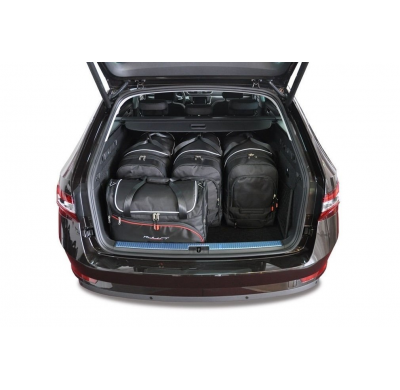 MALETAS ESPECIFICAS PARA SKODA SUPERB KOMBI 2015+ CONJUNTO DE BOLSAS DE COCHE 5 UNIDADES