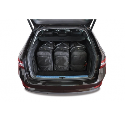 MALETAS ESPECIFICAS PARA SKODA SUPERB KOMBI 2015+ CONJUNTO DE BOLSAS DE COCHE 5 UNIDADES