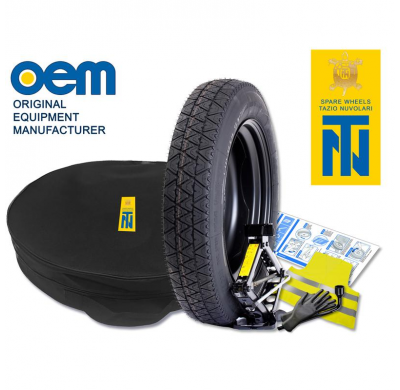 KIT RUEDA DE REPUESTO ACERO  ALFA ROMEO Mito Año: 2008 Tipo: 955   '16 OE NUV KOE0006 - 125/85R16 (Medidas: 62X62X13) Accesorios