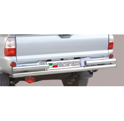 Defensa Trasera Acero Inox Diametro 63 Mitsubishi L 200 All Until 2005