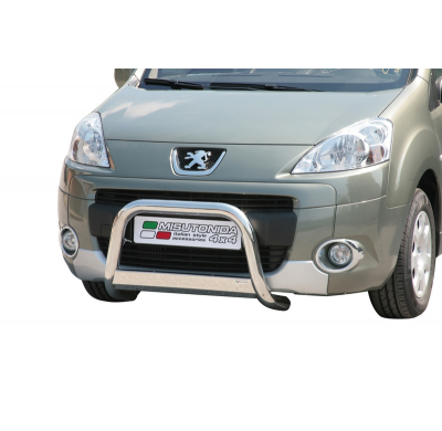 Defensa Delantera Acero Inox Peugeot Partner 08> Diametro 63 Homologada
