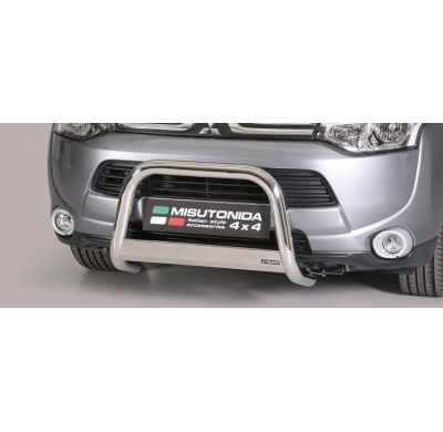 Defensa Delantera Acero Inox Homologacion Ec Mitsubishi Outlander 13> Medium Bar Acero Inox Diametro 63
