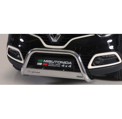Defensa Delantera Acero Inox Homologacion Ec Renault Captur 13> Medium Bar Acero Inox Diametro 63