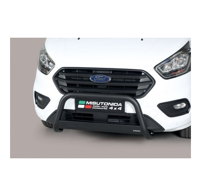 DEFENSA DELANTERA HOMOLOGADA INOX COLOR NEGRO FORD Transit Custom (L1 - L2) 2018>   ø 63 MISUTONIDA 4X4