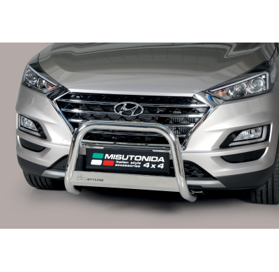 Defensa Delantera Inox Hyundai Tucson 2018> ø 63 Homologada - Ec Bar