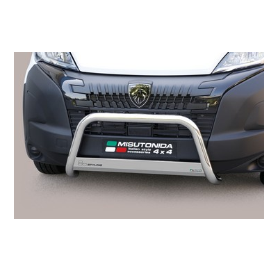 DEFENSA DELANTERA HOMOLOGADA INOX PEUGEOT Boxer 2024>   ø 63 MISUTONIDA 4X4