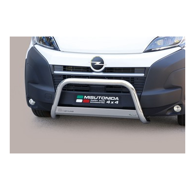 DEFENSA DELANTERA HOMOLOGADA INOX OPEL Movano 2024 >   ø 63 MISUTONIDA 4X4