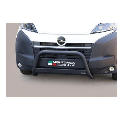 DEFENSA DELANTERA HOMOLOGADA INOX COLOR NEGRO OPEL Movano 2024 >   ø 63 MISUTONIDA 4X4