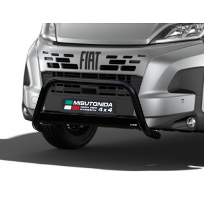 Defensa Delantera Negra Acero Inox Fiat Ducato 2024> - diametro 63mm - Homologacion CE MISUTONIDA