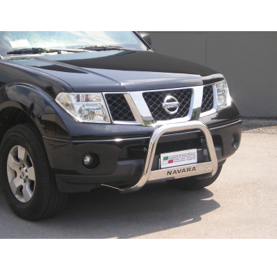 Defensa Delantera Acero Inox Nissan Navara 05-10 Diametro 63 Homologada