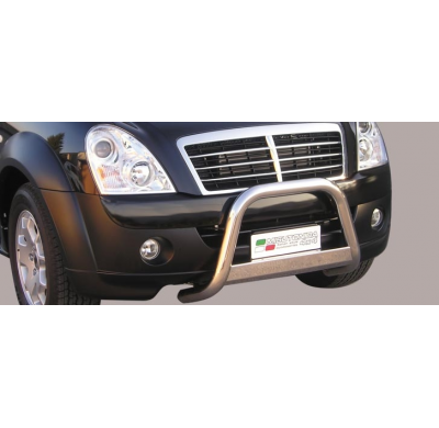 Defensa Delantera Acero Inox Ssangyong  Rexton Ii 06> Diametro 63 Homologada