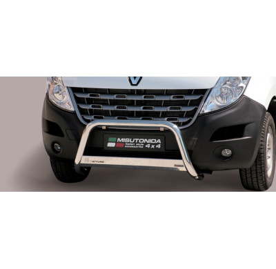 Defensa Delantera Acero Inox Homologacion Ec Renault Master 10> Medium Bar Acero Inox Diametro 63