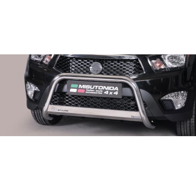 Defensa Delantera Acero Inox Homologacion Ec Ssangyong Actyon Sports 12> Medium Bar Acero Inox Diametro 63