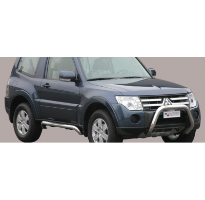 Defensa Delantera Acero Inox Mitsubishi Pajero 07> Diametro 76 Homologada