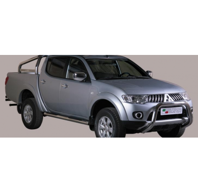 Defensa Delantera Acero Inox Mitsubishi L200 D.C./Club Cab 10> Diametro 76 Homologada