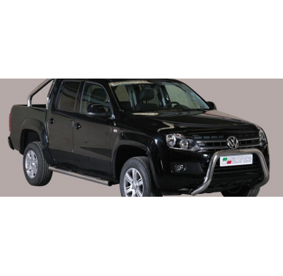 Defensa Delantera Acero Inox Vw Amarok 10> Diametro 76 Homologada